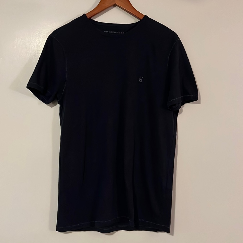 John Varvatos Men T-shirt Dark Navy Small
